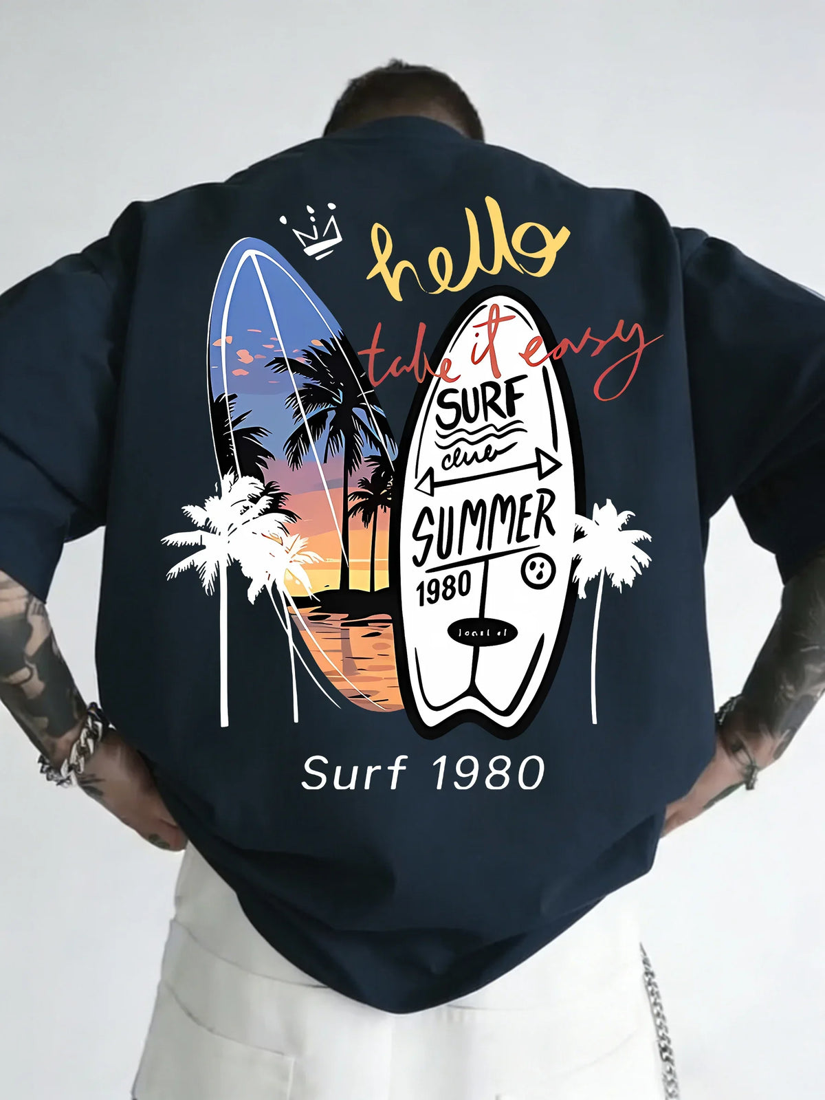 2026 Retro Surfing Adults Kids T-shirt "Summer Surf Club" Design Comfortable 100% Pure Cotton Summer Casual Shirt