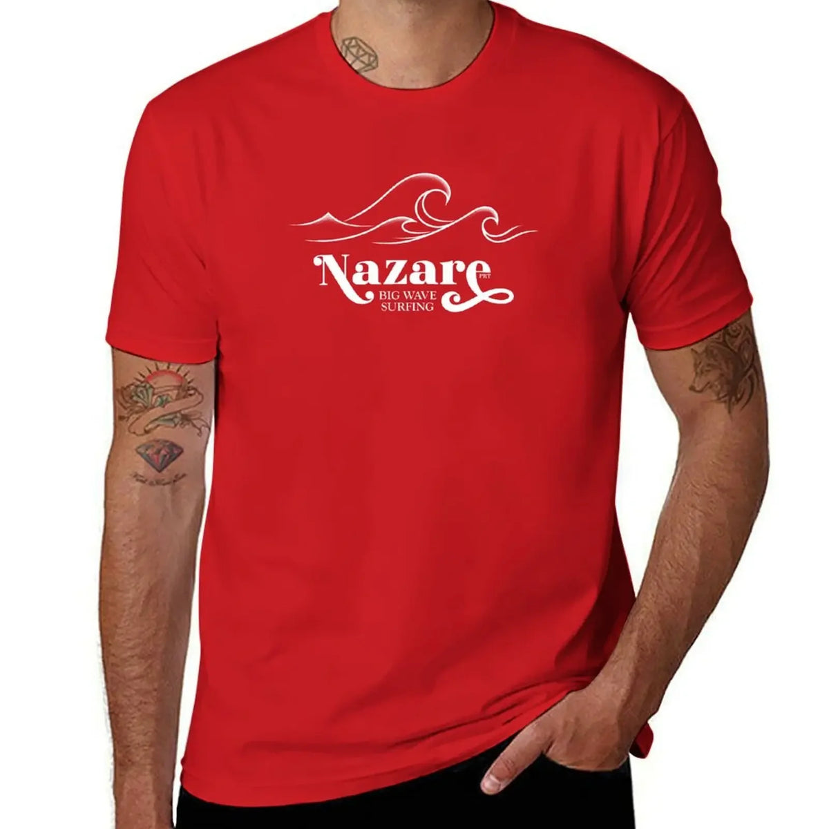 So the real big waves only come from Nazare. T-Shirt sports fans boys whites mens graphic t-shirts anime