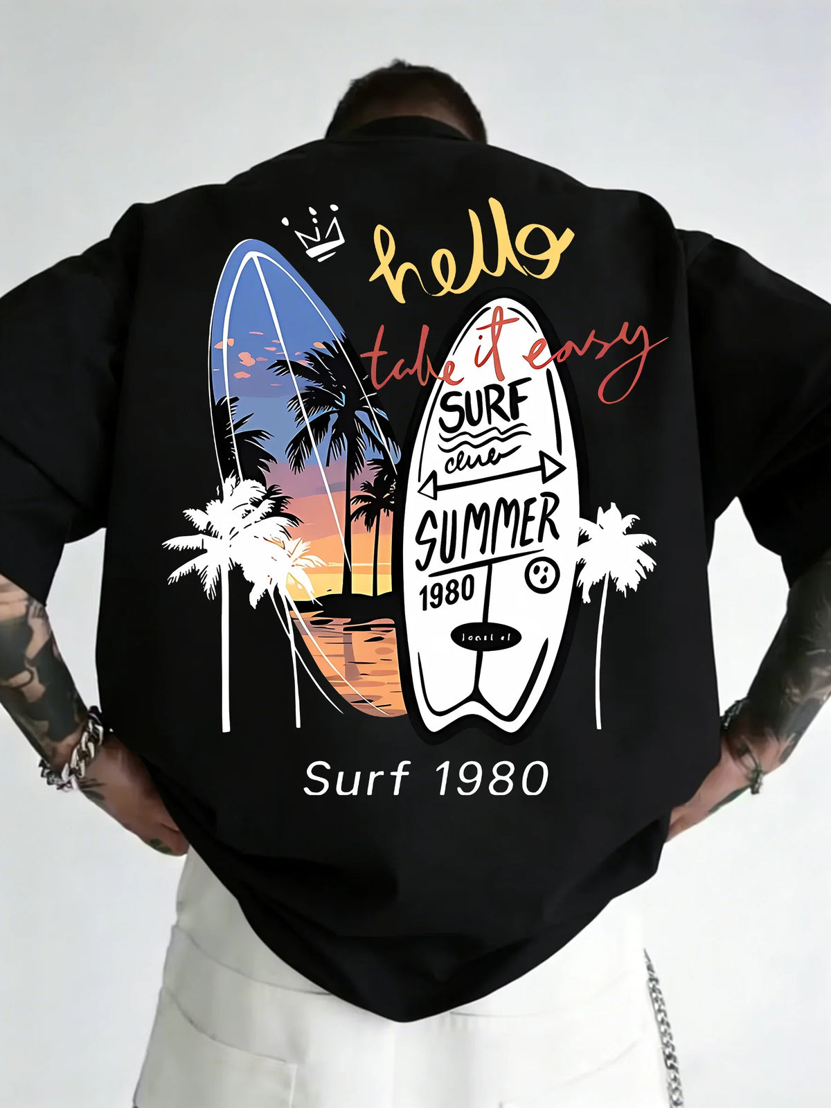 2026 Retro Surfing Adults Kids T-shirt "Summer Surf Club" Design Comfortable 100% Pure Cotton Summer Casual Shirt
