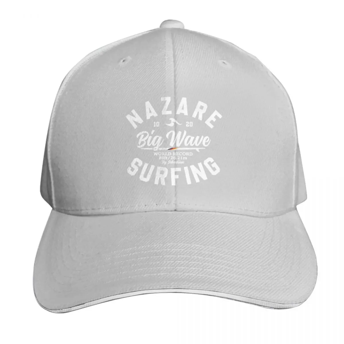 NAZARE BIG WAVE WORLD RECORD 26.21m BY SUBGIRL Baseball Cap Cotton Twill Breathable Contrast Two Tone Brim Snapback Flat Bill