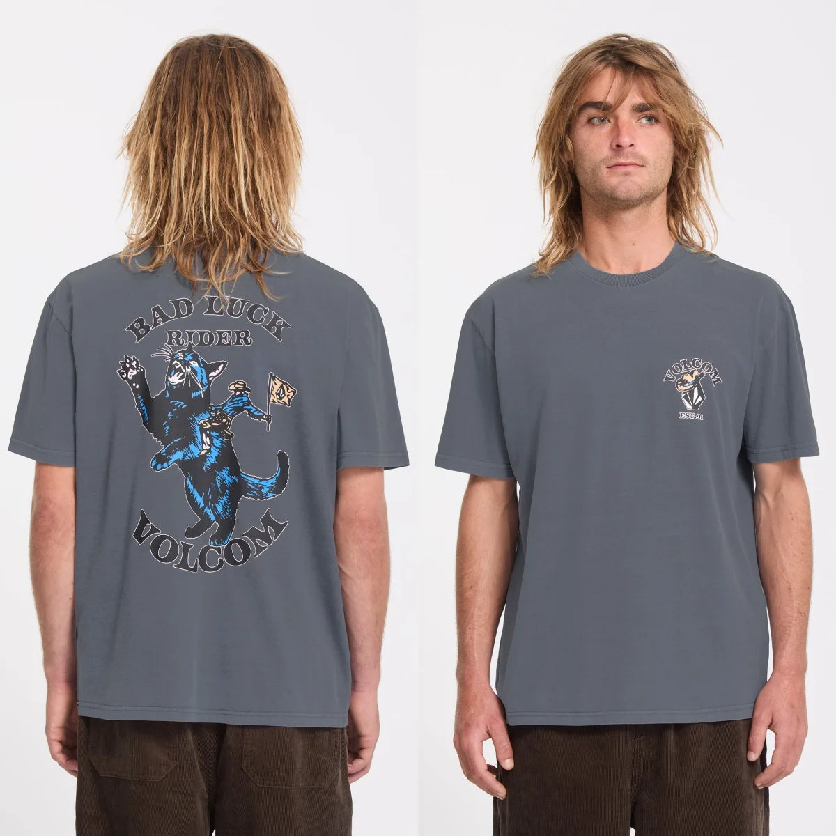 Workwear Volcom Outdoor Extreme Sports Trend Brand Graphic T-Shirt Cotton Men Women Skater Surfers Streetwear Tee