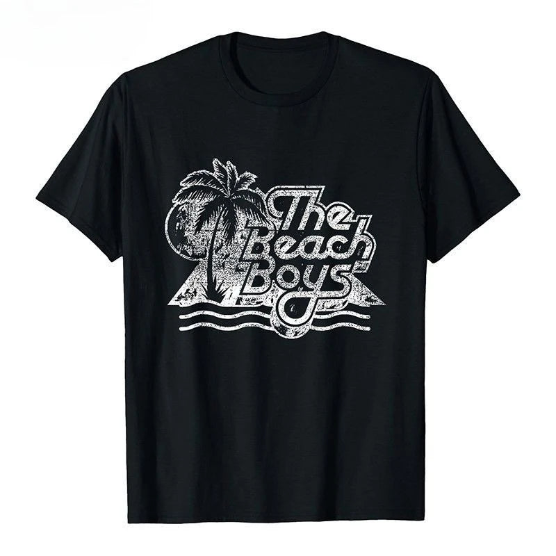 The Beach Boys - Psychedelic Rock American Surf Casual Short-Sleeved Men's Pure Cotton T-Shirt