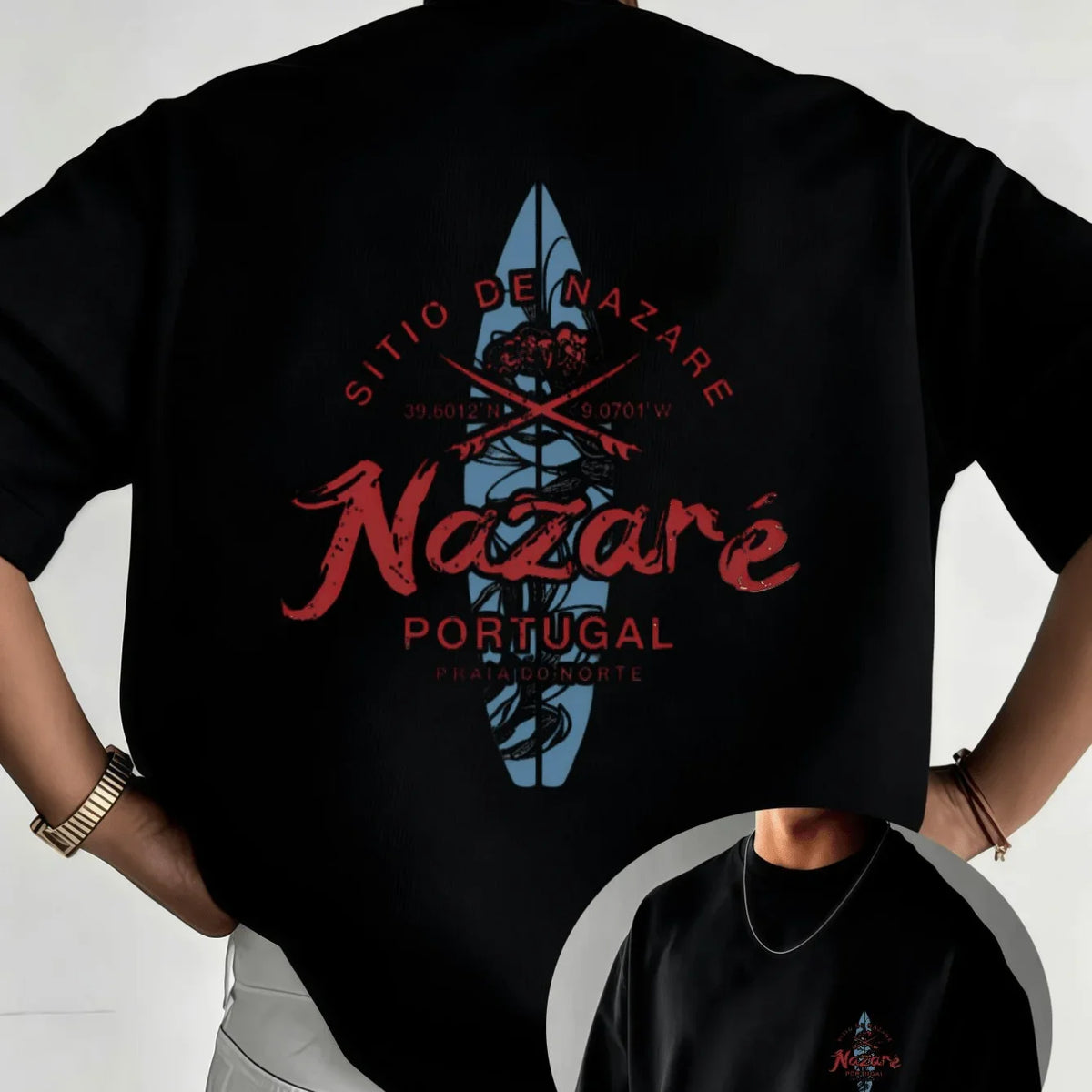 Nazaré Portugal Vintage Surf T-Shirt | MONSTER SWELL
