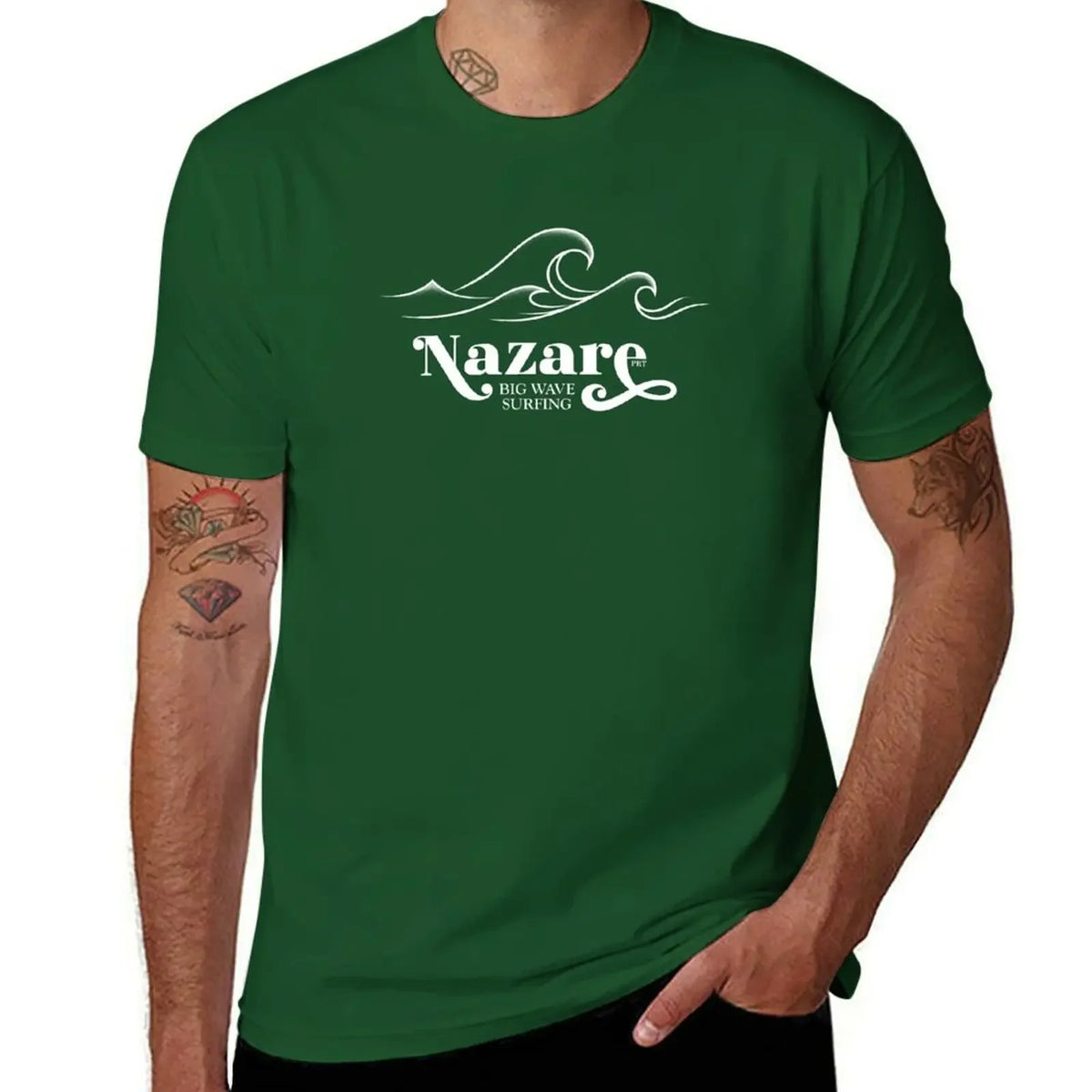 So the real big waves only come from Nazare. T-Shirt sports fans boys whites mens graphic t-shirts anime