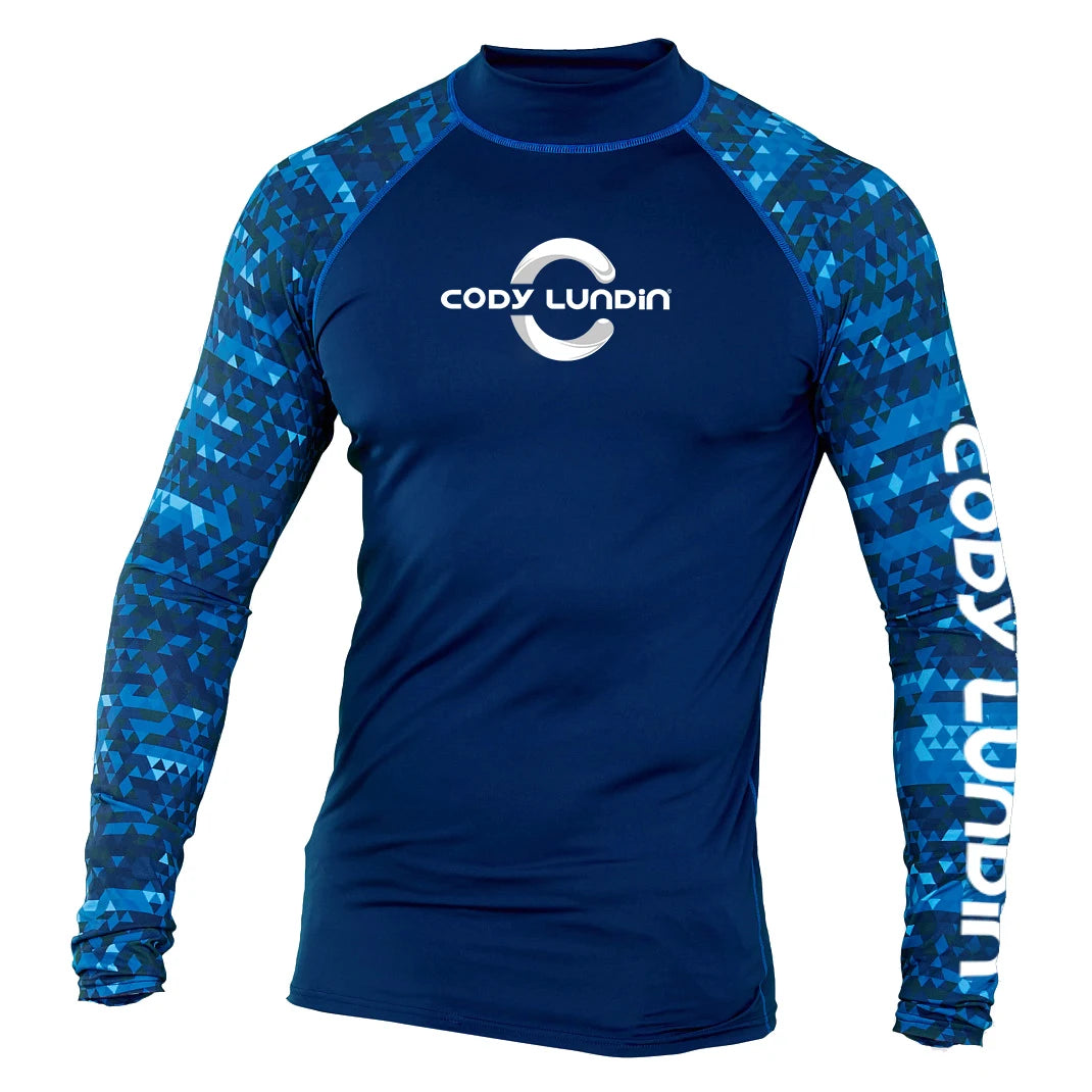 High Elasticity Couple UPF 50+ Long Sleeve Rash Guard Men Quick Dry Surf Shirt Sun Protection Swimwear for Swimming Beach Sports