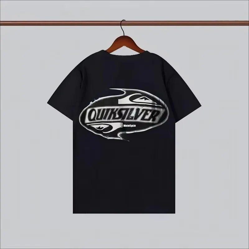 2026 Men's Motorcycle Retro Surfing Pattern Printed T-shirt Men's T-shirt Men's Women's Shirt Men's Women's Pure Cotton T-shirt
