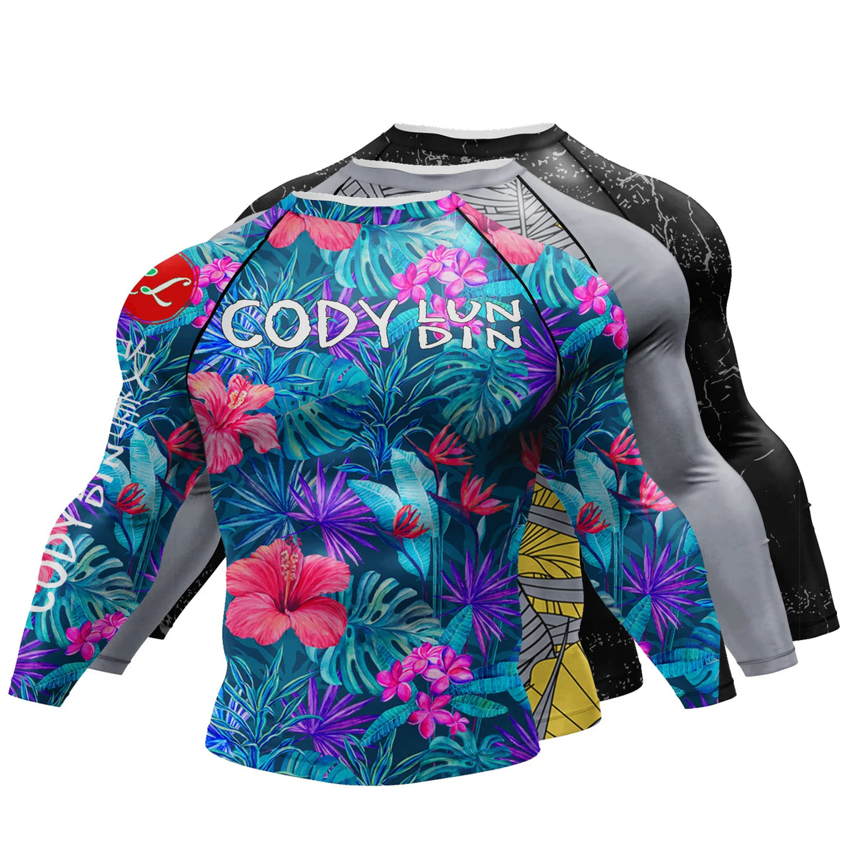 Cody Lundin Swimming Surfing T-shirt Tight Long Sleeve Compression Training Grappling Sportwear MMA BJJ Combat Rash Guard