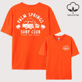 Palm Springs Surf Club Printed Men T-Shirt Casual All-Match Short Sleeve Cotton Oversized Sportswear Summer Crewneck T Shirts