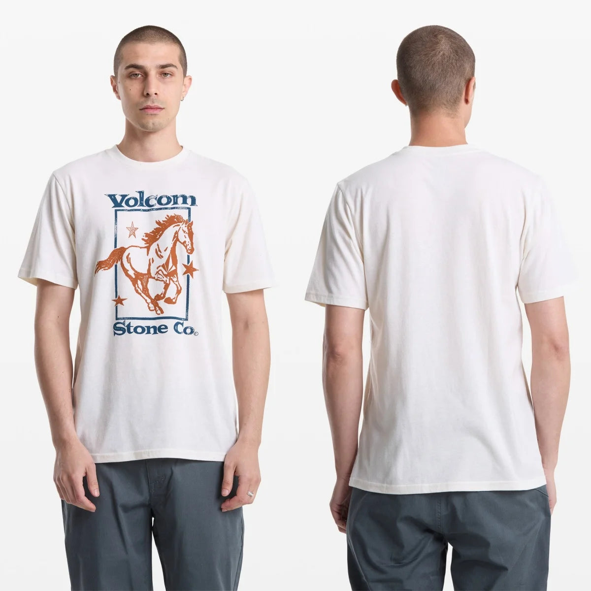 Workwear Volcom Outdoor Extreme Sports Trend Brand Graphic T-Shirt Cotton Men Women Skater Surfers Streetwear Tee