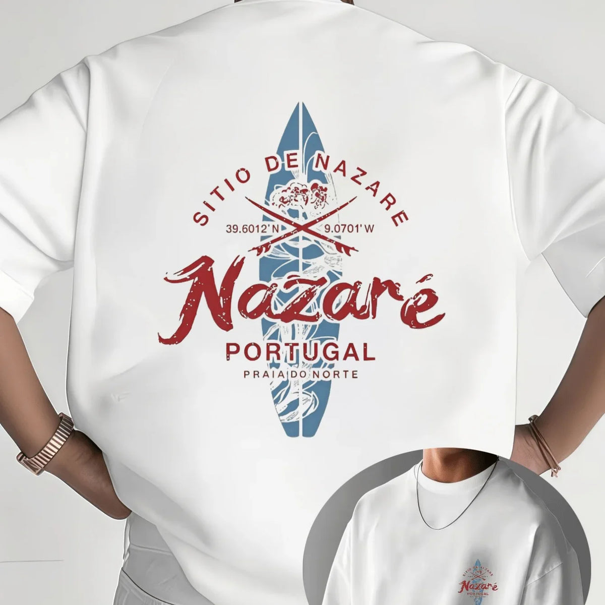 Nazaré Portugal Vintage Surf T-Shirt | MONSTER SWELL