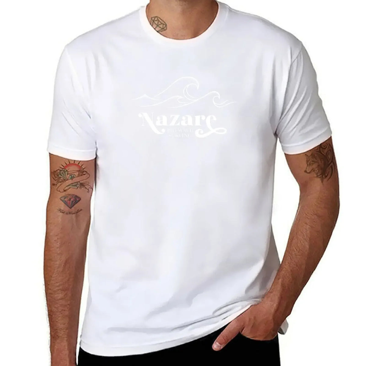 So the real big waves only come from Nazare. T-Shirt sports fans boys whites mens graphic t-shirts anime