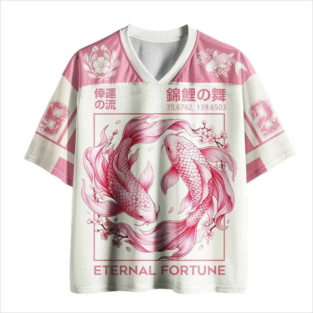 Retro Japanese Ukiyo-e Wave 3D Print Sport Quickdry Breatha Men V-Neck T-Shirt Street  Fashion Hip-Hop Y2K parent-child clothing