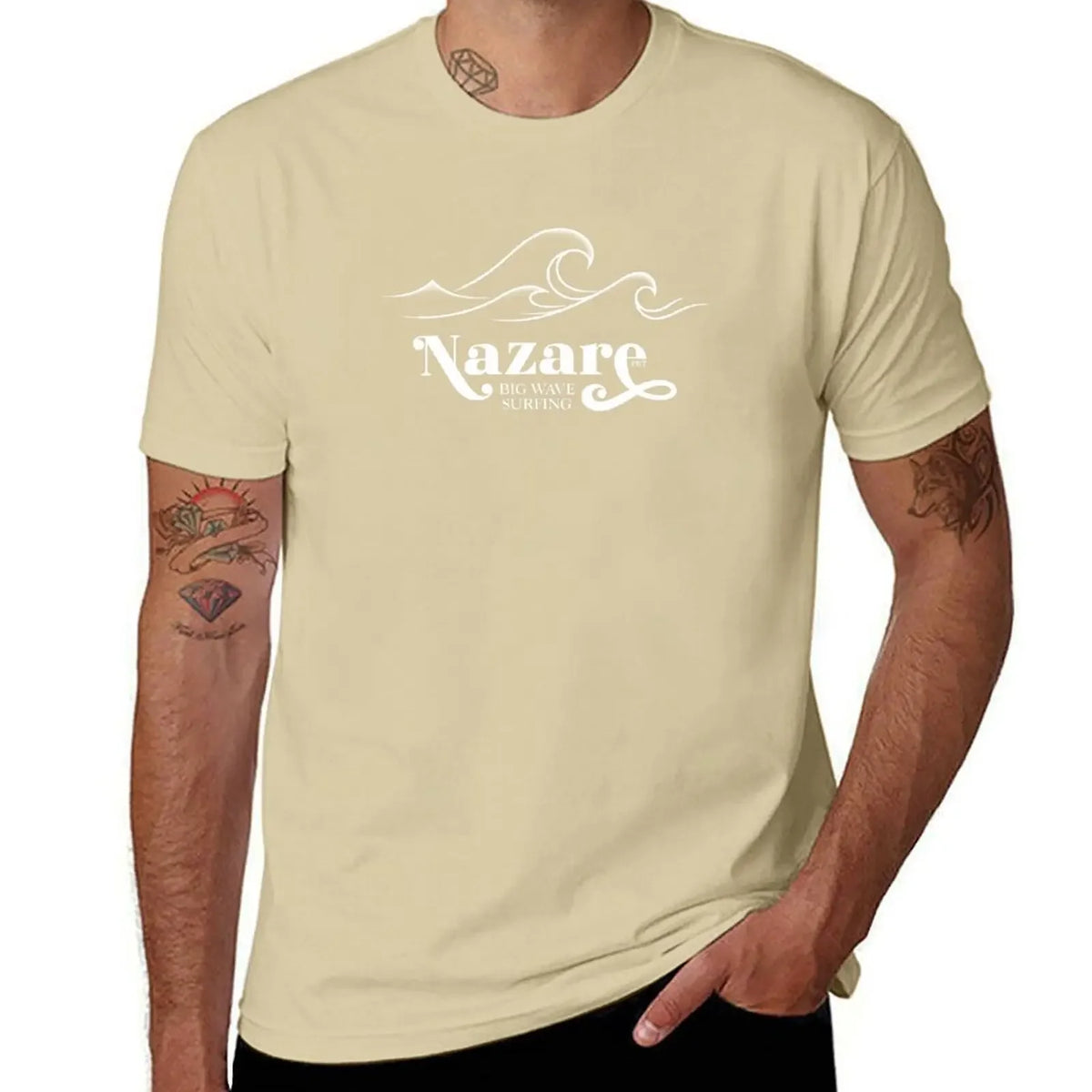 So the real big waves only come from Nazare. T-Shirt sports fans boys whites mens graphic t-shirts anime