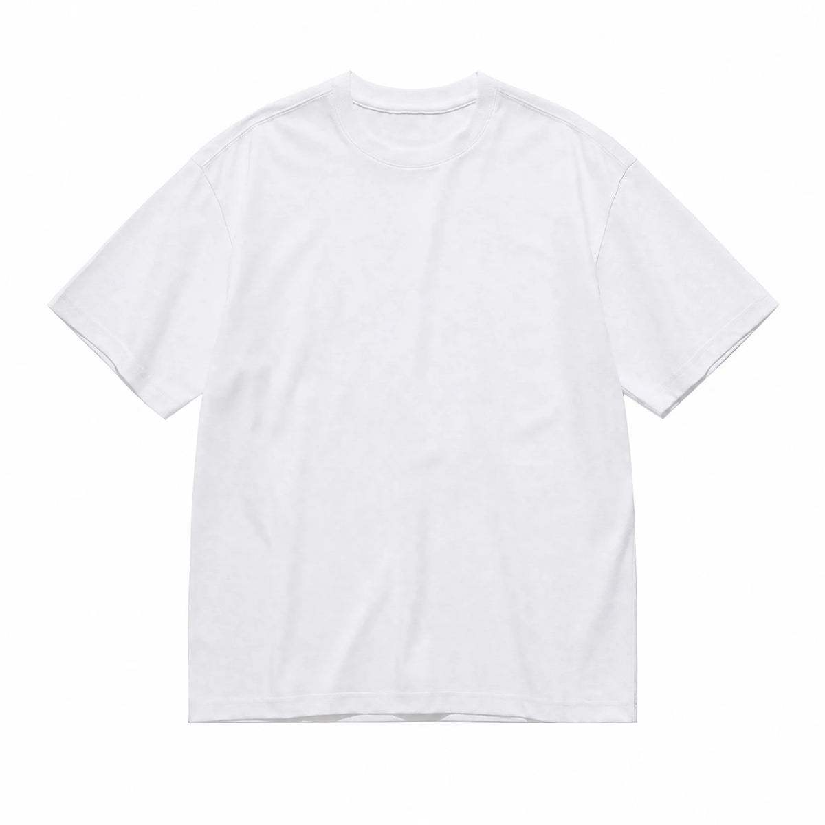 Men's White Loose-Fitting Round-Neck Short-Sleeved T-Shirt with Surf Pattern Print, Casual Street Style, Breathable and Comfortable for Everyday Wear and Beach Outings