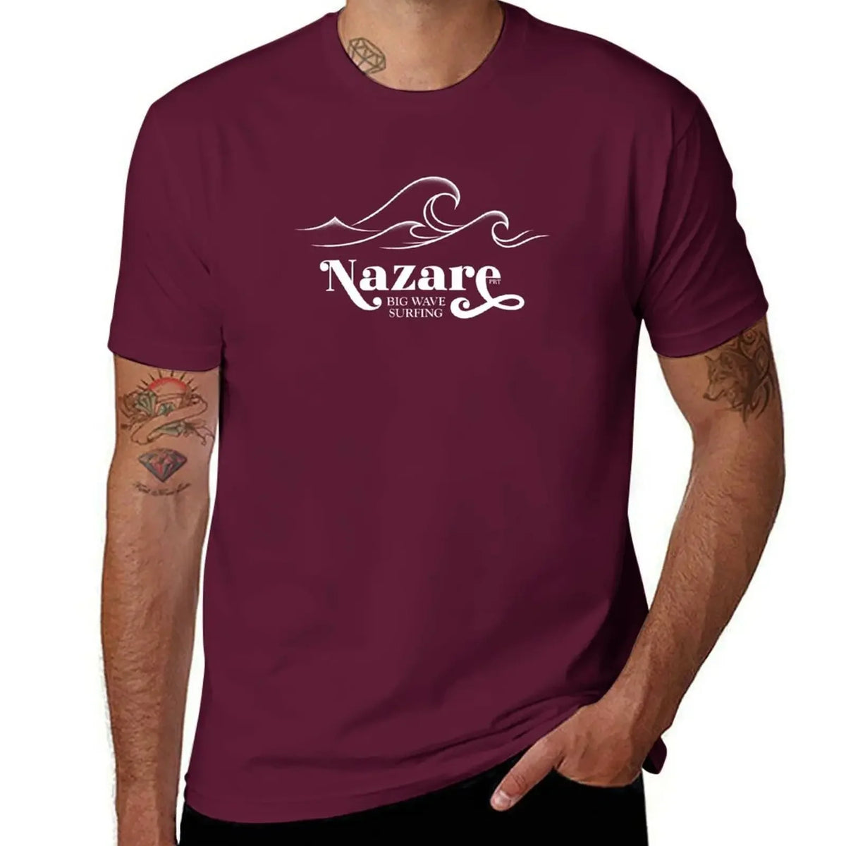 So the real big waves only come from Nazare. T-Shirt sports fans boys whites mens graphic t-shirts anime