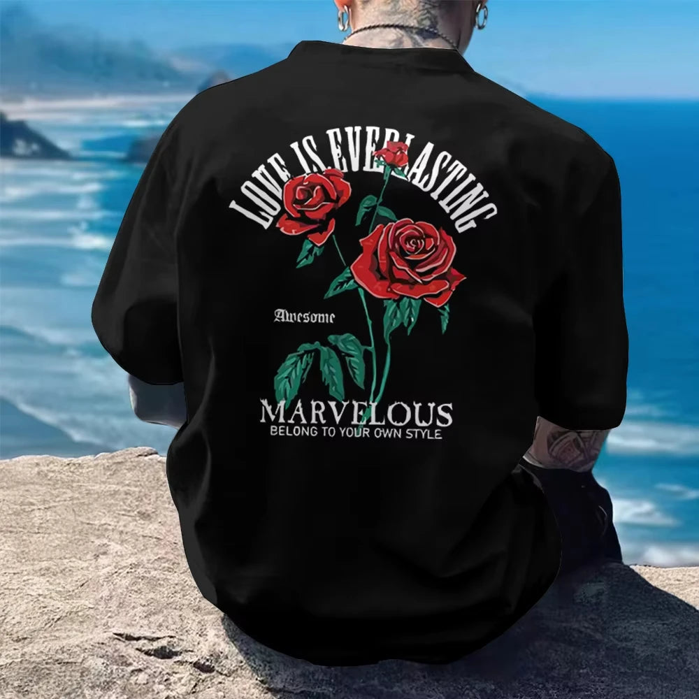 2026 Summer New Design Beach Vacation Surf Print Cotton T-Shirt Daily Casual Unisex For Kids And Adults