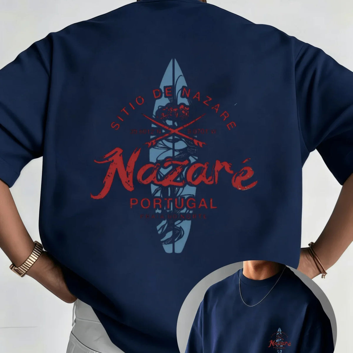 Nazaré Portugal Vintage Surf T-Shirt | MONSTER SWELL