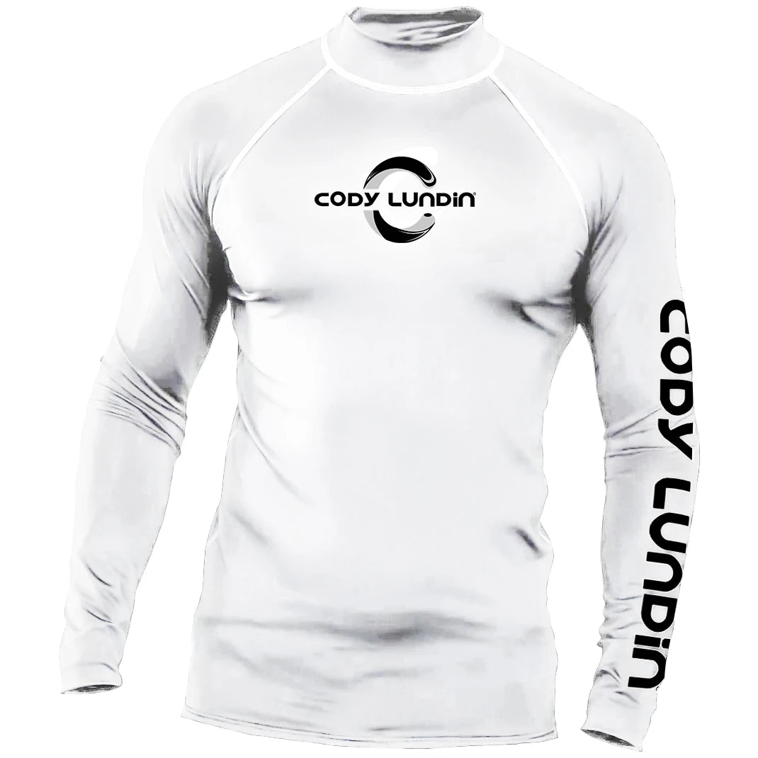 High Elasticity Couple UPF 50+ Long Sleeve Rash Guard Men Quick Dry Surf Shirt Sun Protection Swimwear for Swimming Beach Sports