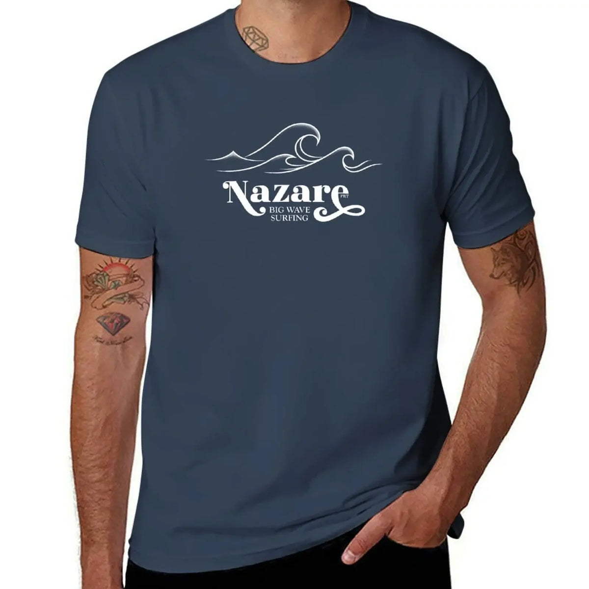 So the real big waves only come from Nazare. T-Shirt sports fans boys whites mens graphic t-shirts anime