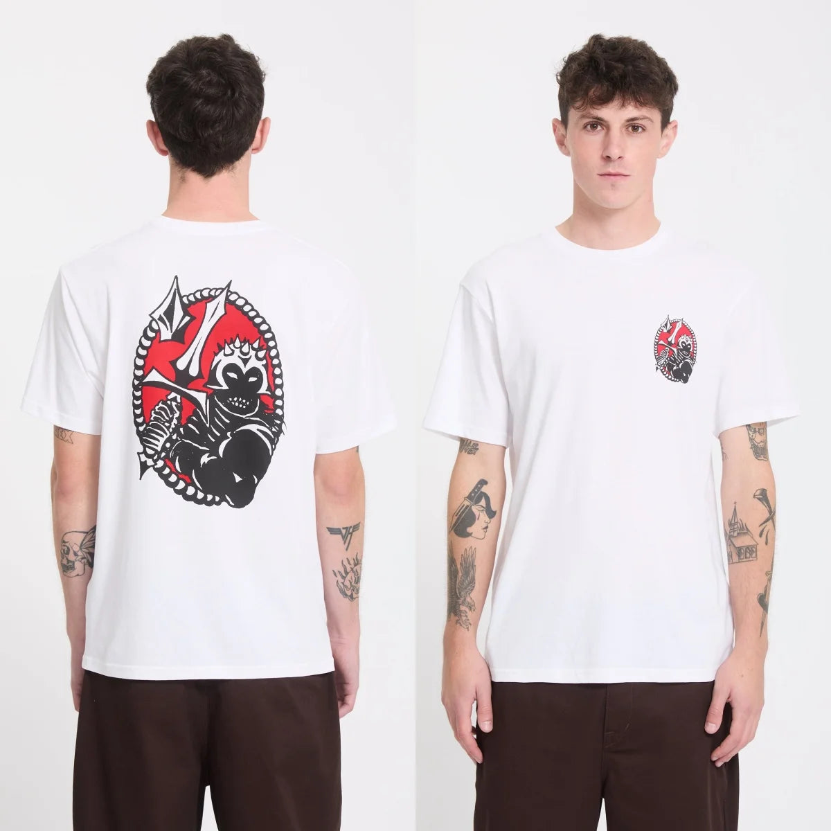 Workwear Volcom Outdoor Extreme Sports Trend Brand Graphic T-Shirt Cotton Men Women Skater Surfers Streetwear Tee