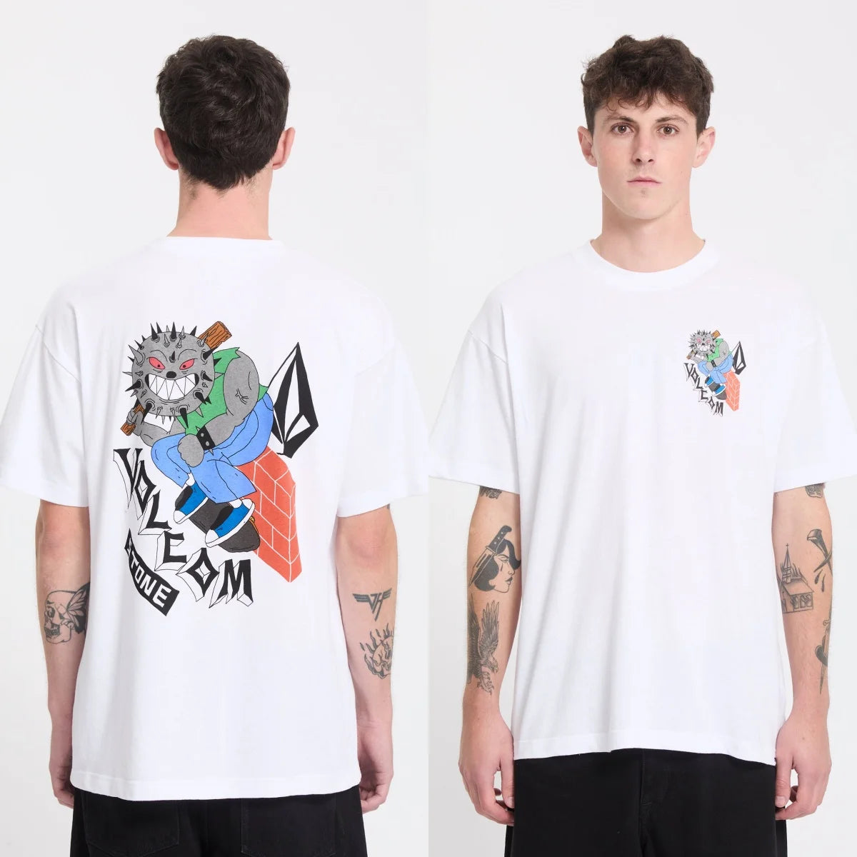 Workwear Volcom Outdoor Extreme Sports Trend Brand Graphic T-Shirt Cotton Men Women Skater Surfers Streetwear Tee