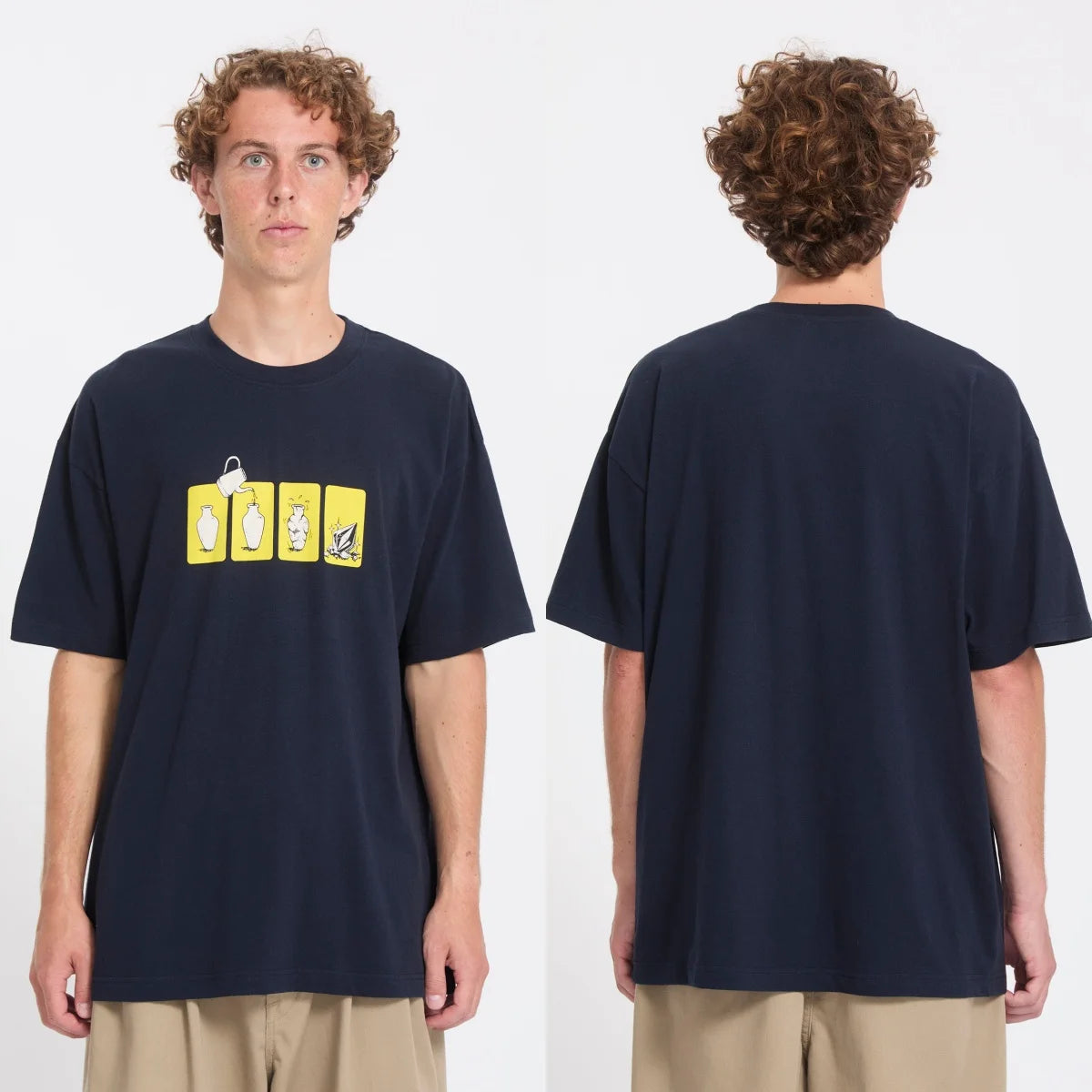 Workwear Volcom Outdoor Extreme Sports Trend Brand Graphic T-Shirt Cotton Men Women Skater Surfers Streetwear Tee