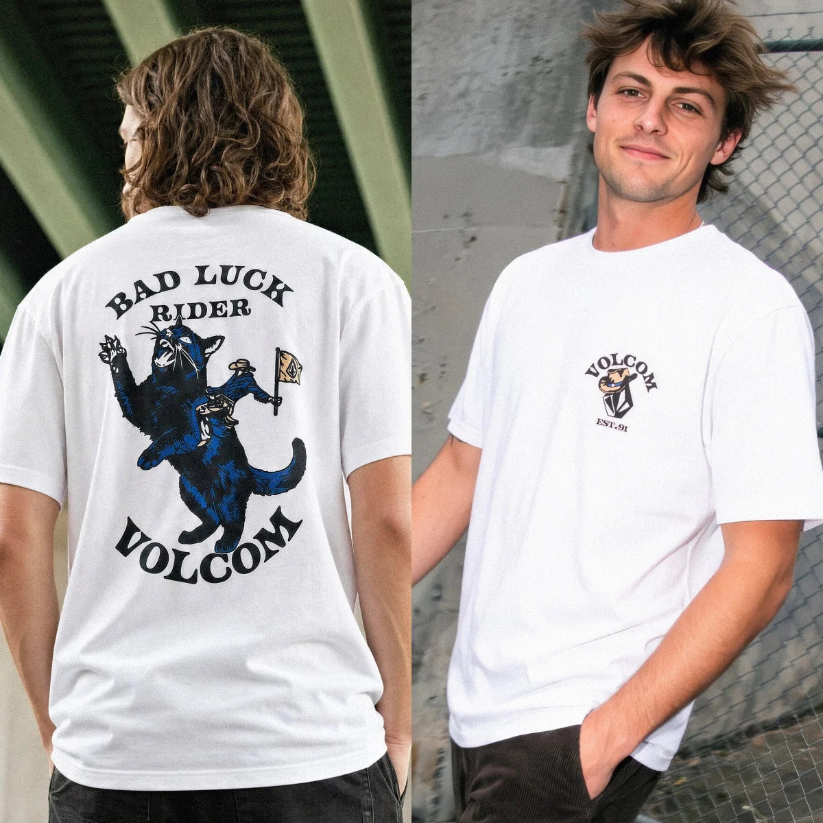 Workwear Volcom Outdoor Extreme Sports Trend Brand Graphic T-Shirt Cotton Men Women Skater Surfers Streetwear Tee